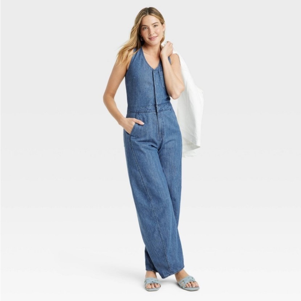 Universal Thread Blue Denim Jumpsuit